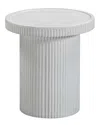 Tov Furniture Darcy Outdoor Concrete Side Table In White