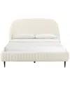 Tov Furniture Denise Cream Boucle Queen Bed