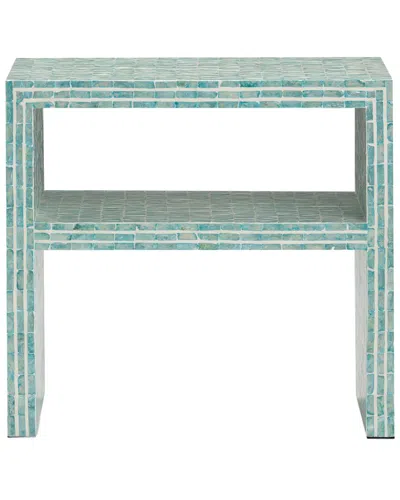 Tov Furniture Derry Blue Capiz Shell Nightstand