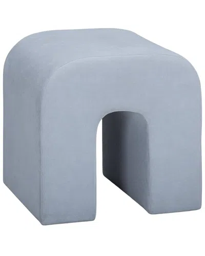 Tov Furniture Desi Velvet Ottoman In Blue