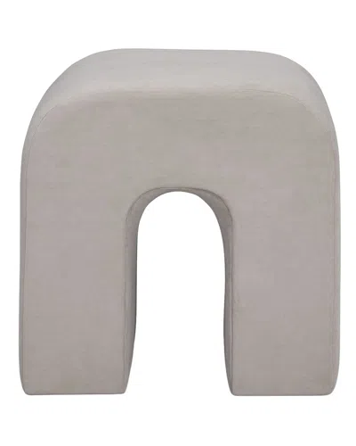 Tov Furniture Desi Velvet Ottoman In Neutral