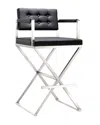 Tov Director Black Steel Barstool