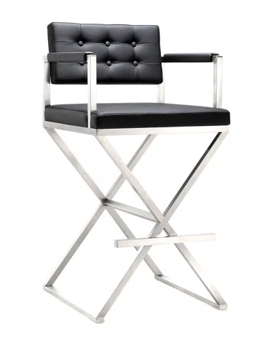 Tov Director Black Steel Barstool