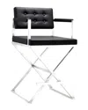 Tov Furniture Director Black Steel Counter Stool