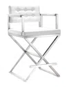 Tov Furniture Director White Steel Counter Stool