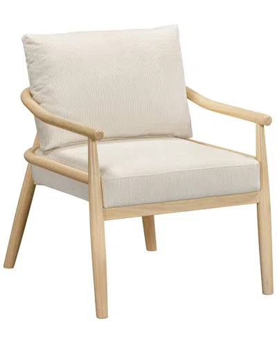 Tov Furniture Dixie Performance Corduroy Accent Chair In White