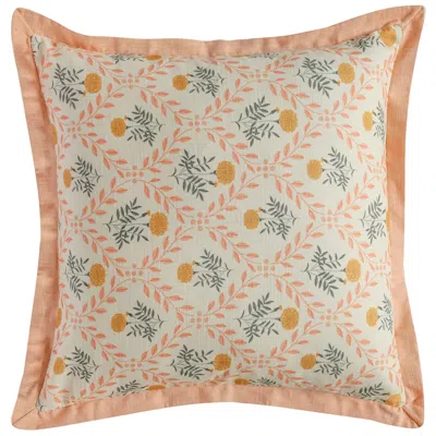 Tov Furniture Dolce Natural Cotton Accent Pillow In Blush Pink In Brown