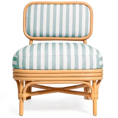 Tov Furniture Dorine Mint Green Striped Accent Chair