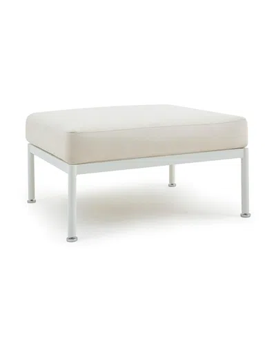 Tov Furniture Dunes Outdoor Ottoman In White