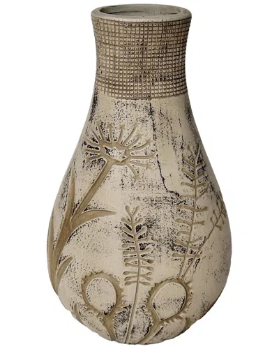 Tov Furniture Earthenware Floral Pattern Vase In G In Multi