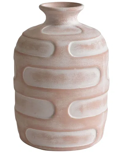 Tov Furniture Earthenware Retro Vase In Terracotta In Multi