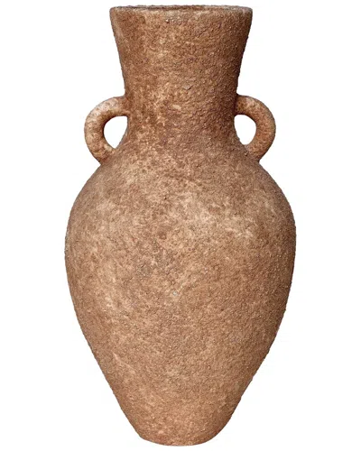 Tov Furniture Earthenware Roman Vase With Handles In White