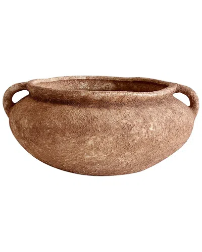 Tov Furniture Earthenware Wide Bowl With Handles In Multi