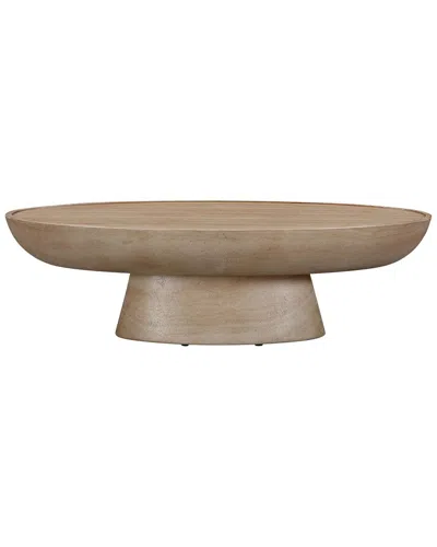 Tov Furniture Eclipse Textured Faux Travertine Indoor/outdoor Coffee Table