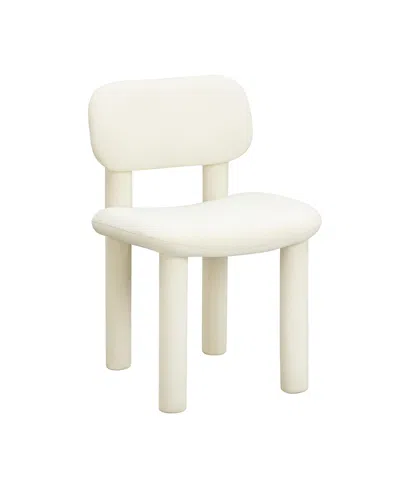 Tov Furniture Elise Pale Blue Performance Velvet Dining Chair In White