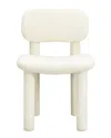 Tov Furniture Elise Velvet Dining Chair In White