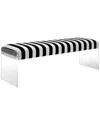 Tov Furniture Envy Paris Velvet/acrylic Bench