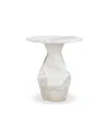 Tov Furniture Esme Round Side Table In White