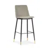 Tov Furniture Evora Velvet Counter Stool, Set Of 2 In Gray