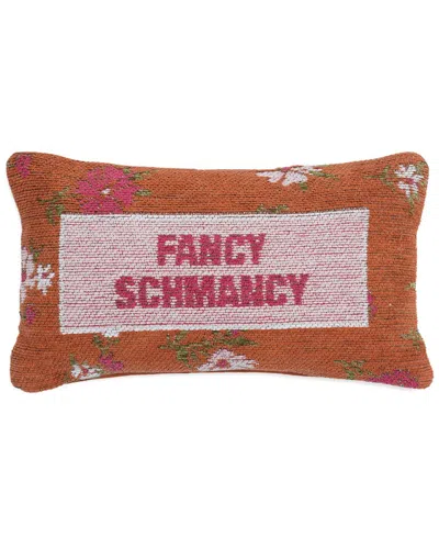 Tov Furniture Fancy Schmancy Jacquard Cotton Pillow In Red