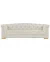 Tov Furniture Farah Velvet Sofa In White