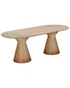 Tov Furniture Fassa Terracotta Oval Indoor/outdoor Dining Table In Orange