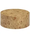 Tov Furniture Fig Natural Burl Drum Coffee Table In Brown