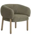 Tov Furniture Foxy Textured Fabric Accent Chair In Green