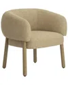 Tov Furniture Foxy Textured Fabric Accent Chair In Brown