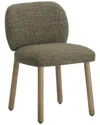 Tov Furniture Foxy Textured Fabric Dining Chair In Green