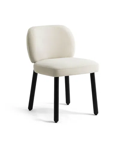 Tov Furniture Foxy Textured Performance Fabric Dining Chair In White
