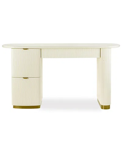 Tov Furniture Francesca 3-drawer Desk In Neutral