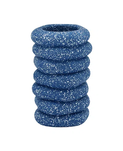 Tov Furniture Gabby Speckled Cairn Vase In Blue