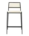 Tov Furniture Gale Performance Vegan Leather Stackable Stool In Cream