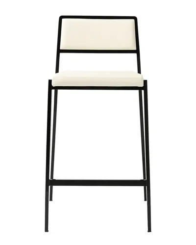 Tov Furniture Gale Performance Vegan Leather Stackable Stool In Cream