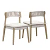 Tov Furniture Set Of 2 Gata Outdoor Dining Chair In Cream