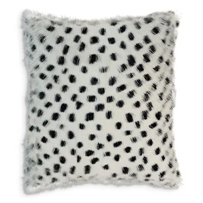 TOV FURNITURE GENUINE GOATSKIN PILLOW IN WHITE LEOPARD