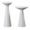 Tov Furniture Gianna Set Of 2 Concrete Accent Tables In White
