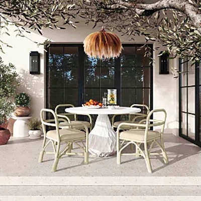 Tov Furniture Tov Ginny Rattan Dining Chair In Cream