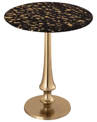 Tov Goat Hide Side Table In Black