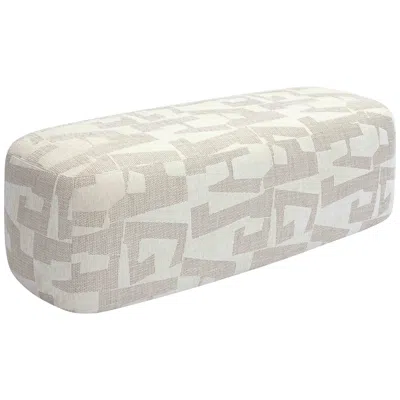 Tov Furniture Graceland 54 1/4"w Cream Jacquard Fabric Rectangular Bench