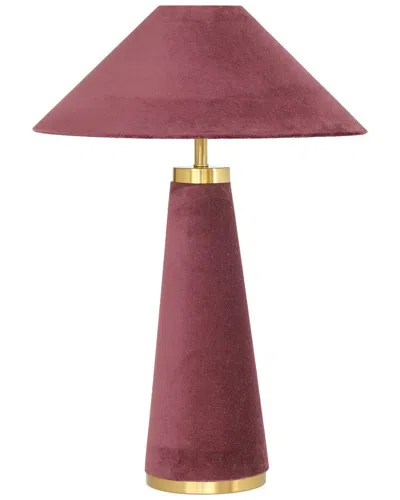 Tov Furniture Graham Velvet Table Lamp In Brown