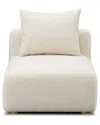 Tov Furniture Hangover Cream Heavy Textured Fabric Modular Armless Chair