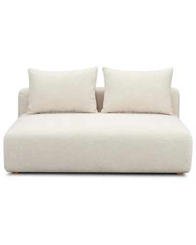 Tov Furniture Hangover Cream Heavy Textured Fabric Modular Loveseat