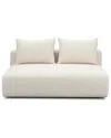 Tov Furniture Hangover Cream Heavy Textured Fabric Modular Loveseat