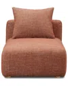 Tov Furniture Hangover Sedona Red Textured Fabric Modular Armless Chair