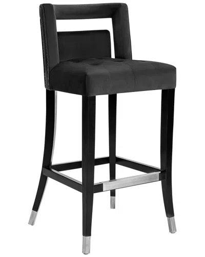 Tov Furniture Hart Velvet Counter Stool In Black
