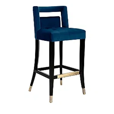 Tov Furniture Hart Velvet Counter Stool In Navy