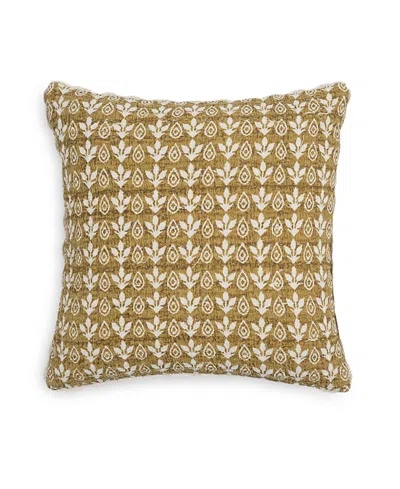 Tov Furniture Harvest Printed Cotton 20 Inch Accent Cushion In Yellow