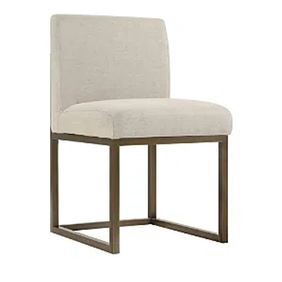 Tov Furniture Haute Beige Linen Chair In Brass